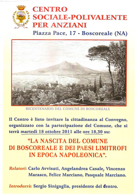La nascita del Comune di Boscoreale e dei paesi limitrofi in epoca napoleonica